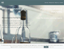 Tablet Screenshot of personallicencetraining.co.uk